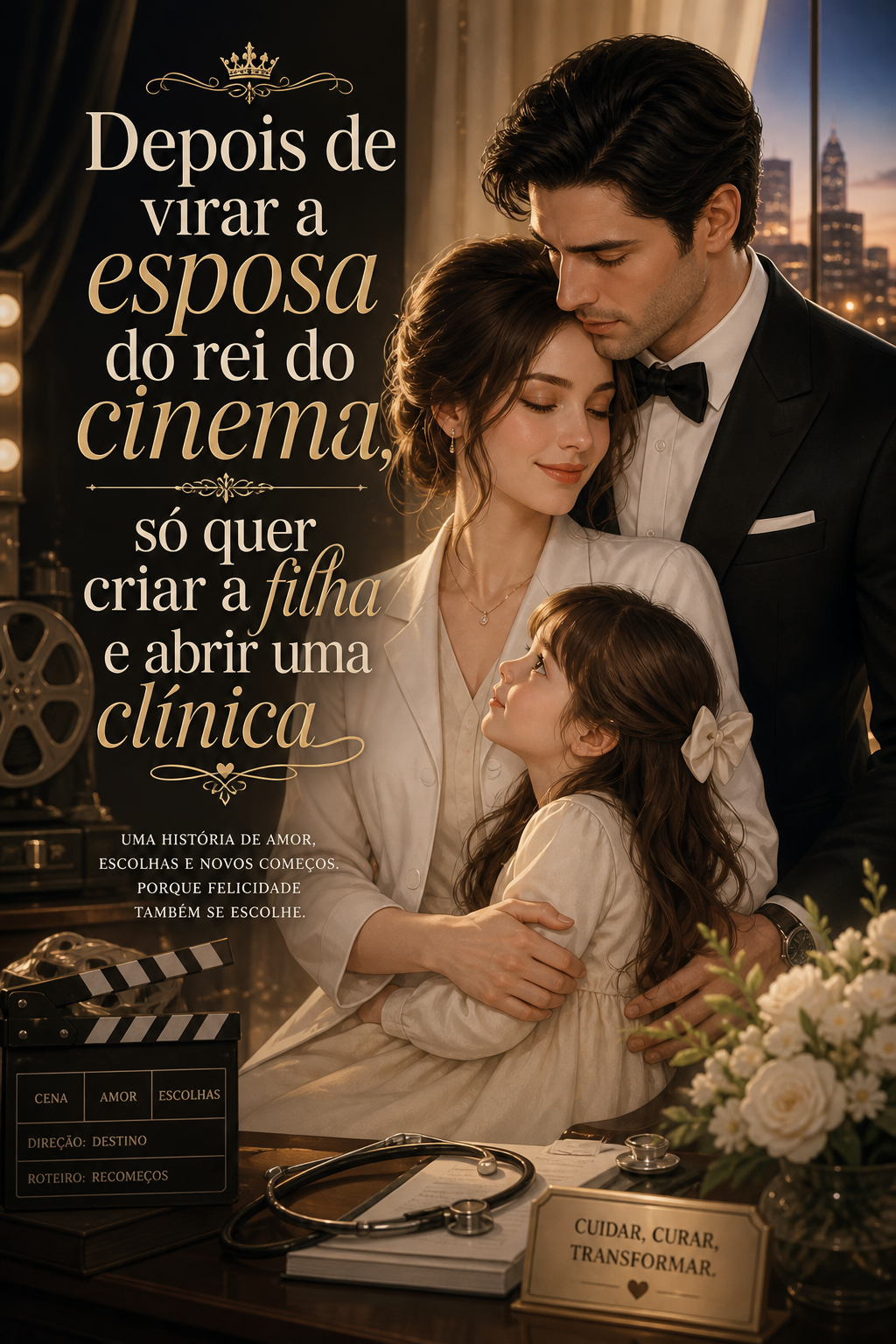 Depois de virar a esposa do rei do cinema, só quer criar a filha e abrir uma clínica